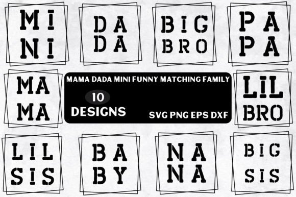 Download Mama Dada Mini Funny Matching Family - Matching Collection