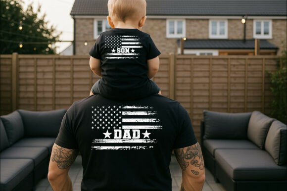 Download Patriotic Dad Son Matching Shirt Design - Matching Collection
