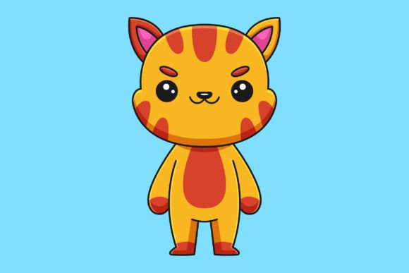 Download Cute Cat Cartoon Doodle Art Hand Drawn - Premium Resources