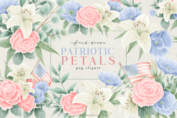 Download 4th of July Floral Illustrations - Floral illustrations Collection